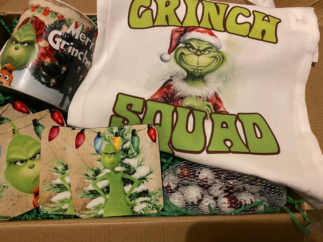 Grinch Gift Box Set Grinch Gift Hamper Christmas Gift Etsy