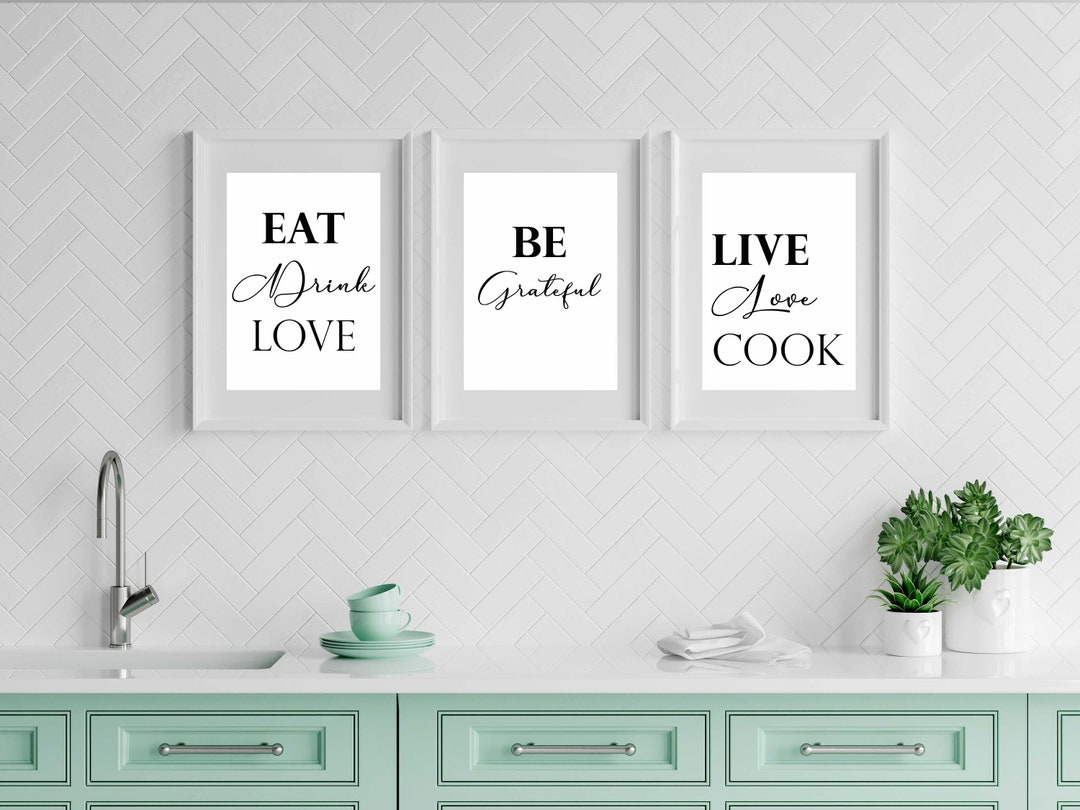 Kitchen Quotes Wall Art , Breakfast Bar Decoration ,quote, Wall Decor