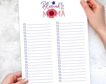 Blessed Mom Stationery, Mom To Do List, Mom Checklist Planner, Mom Printable Stationery, Mom Letter Writing, Mom Gift, Gift For Mom, Mother