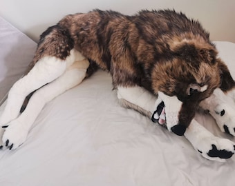 huge wolf plush