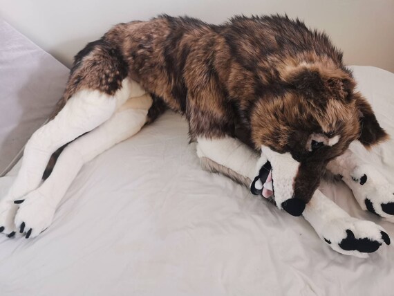 jumbo plush wolf
