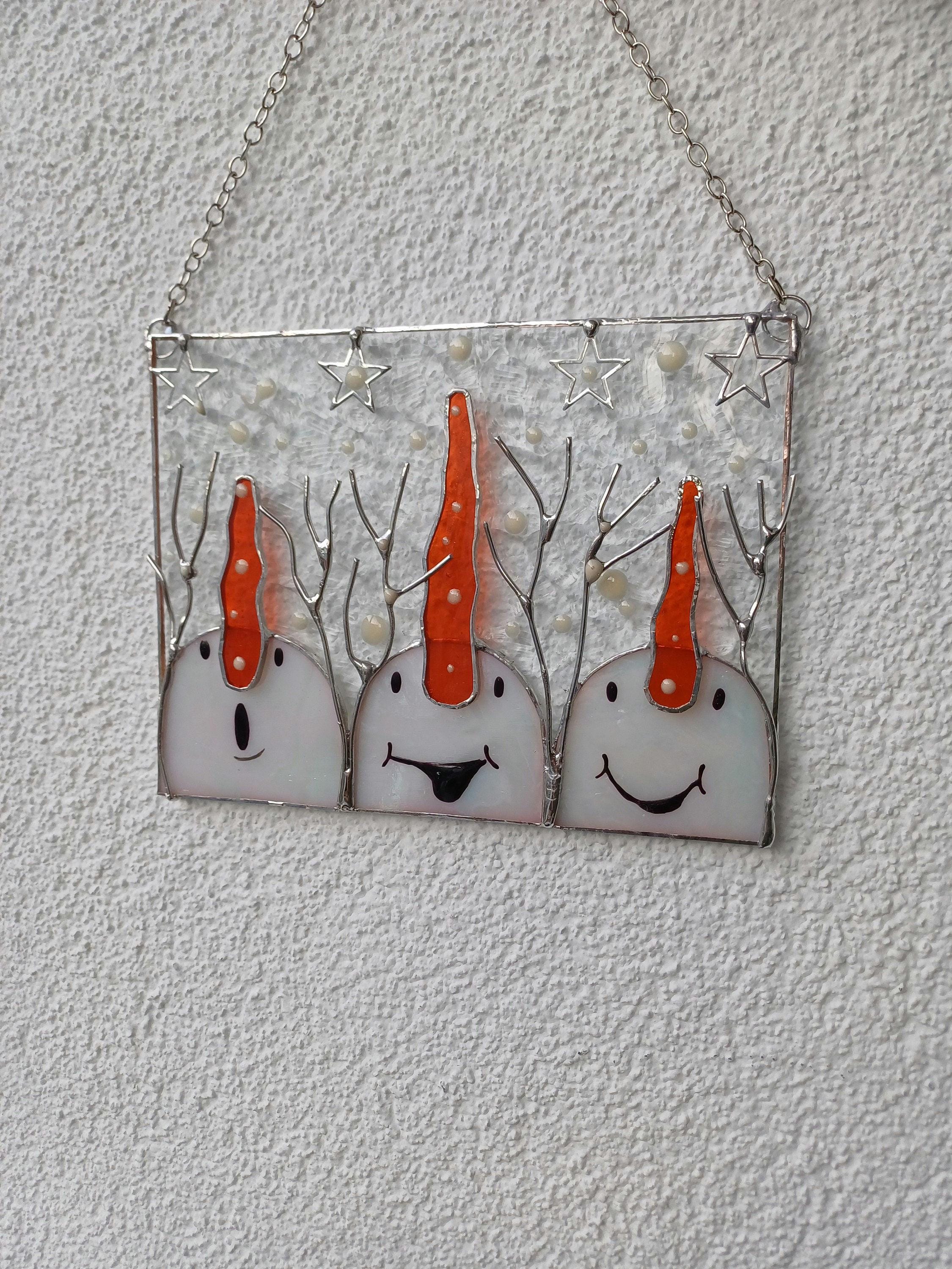 Attrape-soleil Bonhomme De Neige En Acrylique, Décoration De Fenêtre