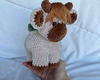 Highland Cow Crochet Pattern, Cow crochet pattern, crochet plant pattern, MayflowerCrochet,