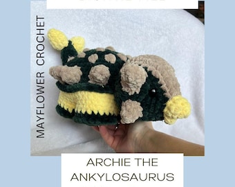Archie Ankylosaurus Crochet Pattern, Dinosaur Crochet Pattern,ankylosaurus, ankylosaurus crochet, crochet pattern, pattern, crochet dinosaur