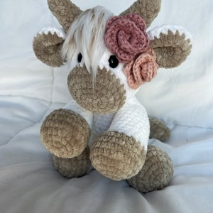 Highland Cow Crochet Pattern Modification for Colbie the Cow by When Crafting is Life image 6