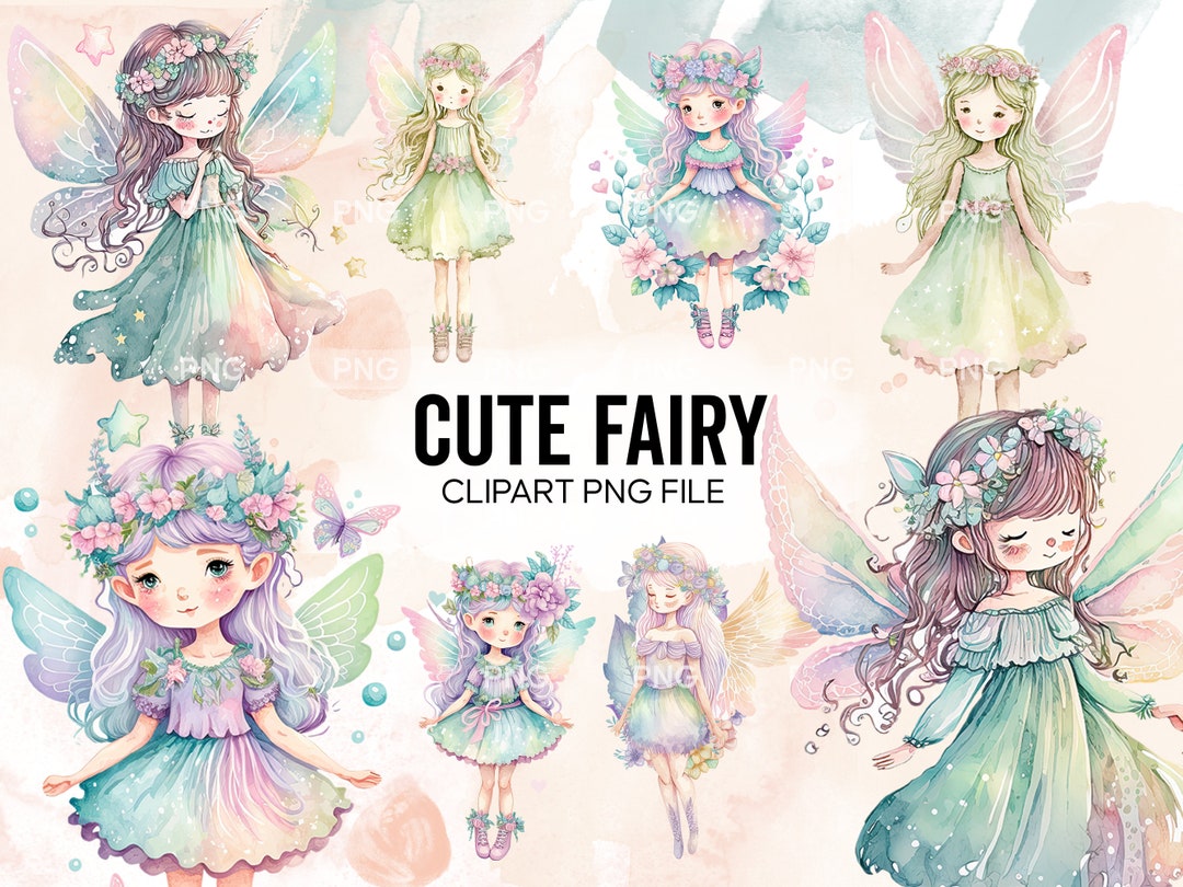 Magical Fairy Clipart PNG Limited-time Offer Instant - Etsy