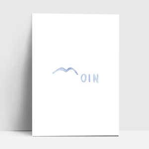 Postkarte "Moin/Möwe" | Grußkarte | Postkarte | Aquarell | Plattdeutsch