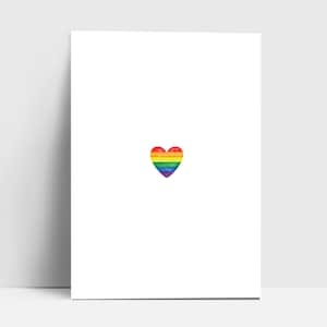 Postkarte "Herz Regenbogen" | Grußkarte | Aquarell