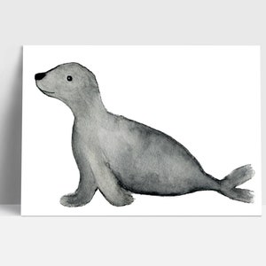 Postkarte "Robbe" | Grußkarte | Postkarte | Aquarell
