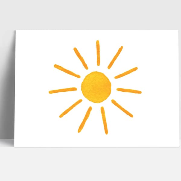 Postkarte "Sonne" | Grußkarte | Postkarte | Aquarell