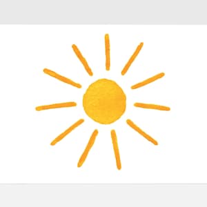 Poster "Sonne" A4 | Print | Aquarell