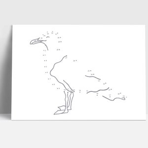 Postkarte "Möwe", Punkt-zu-Punkt-Bild | Grußkarte | Postkarte | Aquarell | Norddeutsch | Kinder