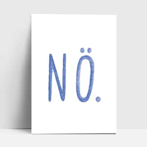 Postkarte "Nö." | Grußkarte | Postkarte | Aquarell