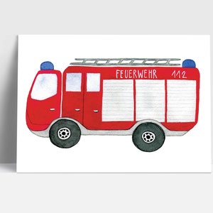 Set "Feuerwehr" | Grußkarten | Minikarten | Aufkleber