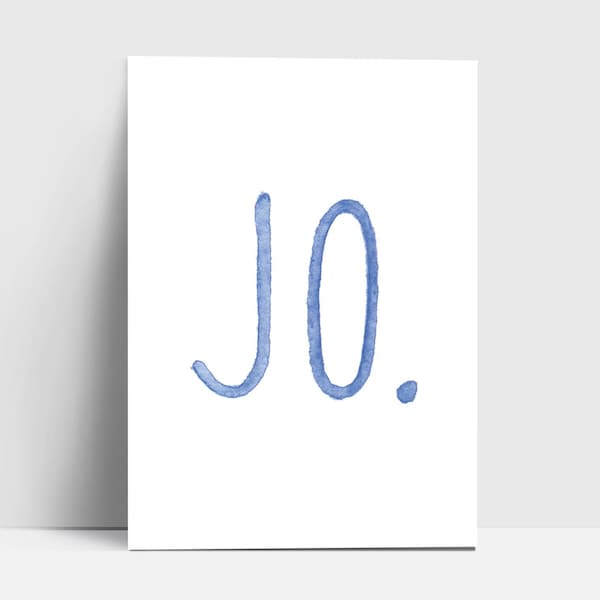 Postkarte "Jo" | Grußkarte | Postkarte | Aquarell | Plattdeutsch