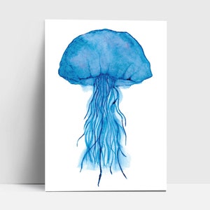 Postkarte "Qualle" | Grußkarte | Postkarte | Aquarell