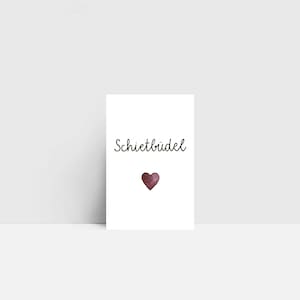 Mini-Karte "Schietbüdel" | Grußkarte | Mini | Aquarell | Plattdeutsch | Norddeutsch | 55x85mm