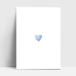 Set "Herz Blau" | Grußkarten | Minikarten | Aufkleber