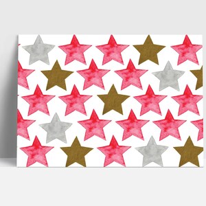 Postkarte "Sterne" | Grußkarte | Postkarte | Aquarell