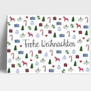 Postkarten-Set "Weihnachten" | 5 Grußkarten | Aquarell