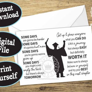 Tarjeta de graduación inspiradora para él Tarjeta de graduación DIGITAL para la escuela secundaria, la universidad, la escuela media para hijo, sobrino, hermano, nieto Graduado