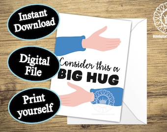 Support and Encouragement Card for Friend PRINTABLE, Thinking of You Card, Miss You Encouragement Greeting Card Sending Love Support Digital