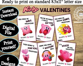 Video Game Valentine Cards DIGITAL FILES Printable School Classroom Party Kids Cute Pink Gamer Boys Girls Valentines Day Instant Download