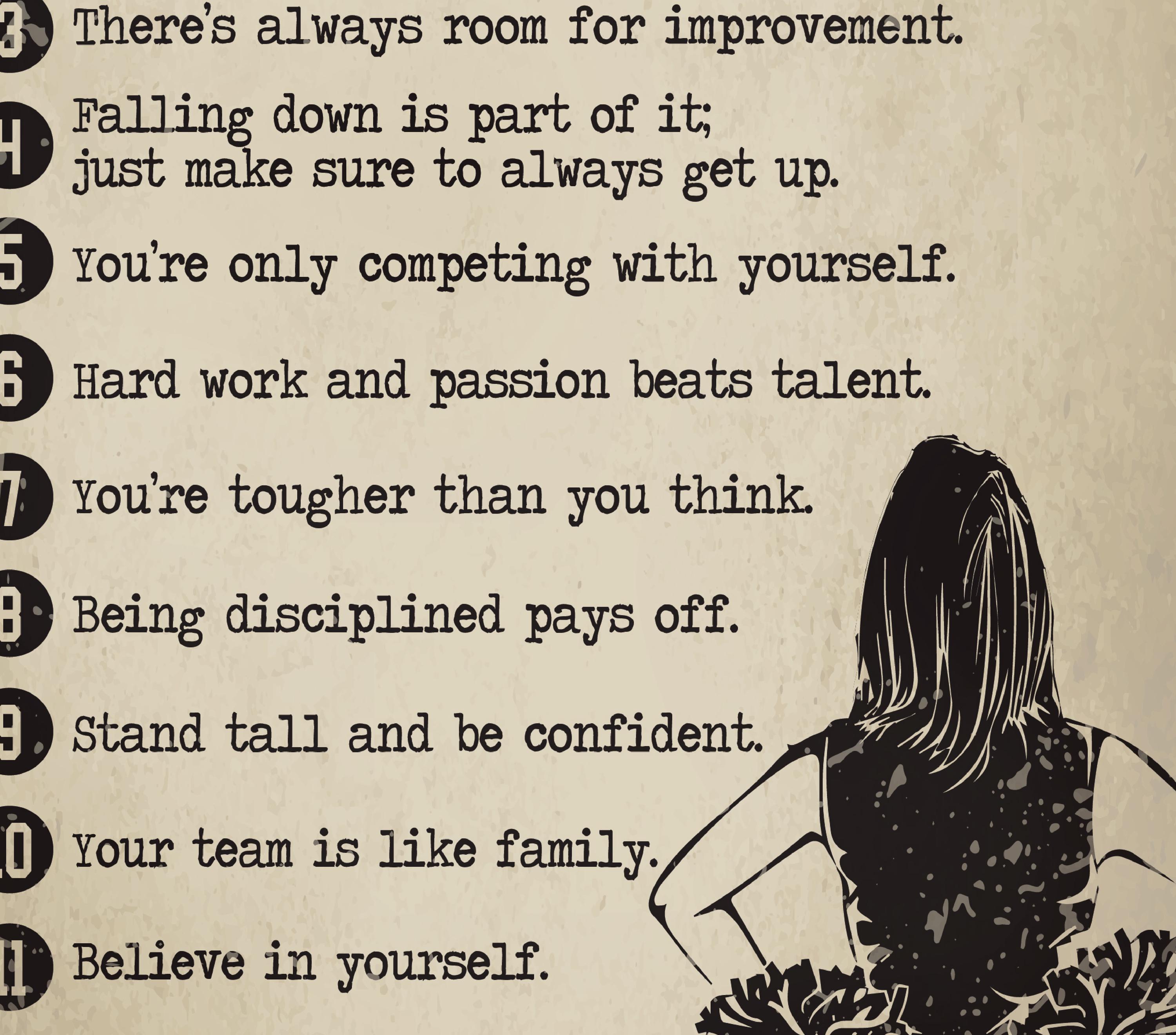 Cheerleading Life Lessons DIGITAL FILE Cheerleader Sports Poster Team ...
