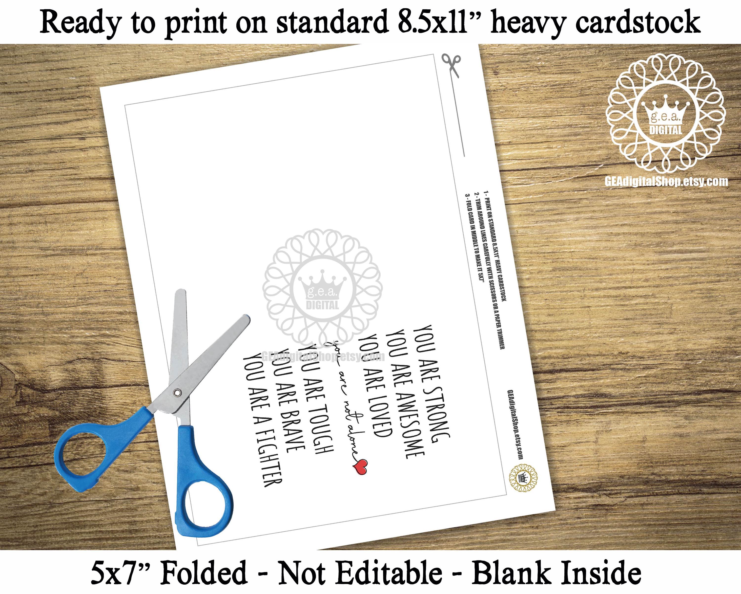 Cancer Card.pdf Cancer Support Card PRINTABLE Cancer Treatment Thinking of You Card You ...