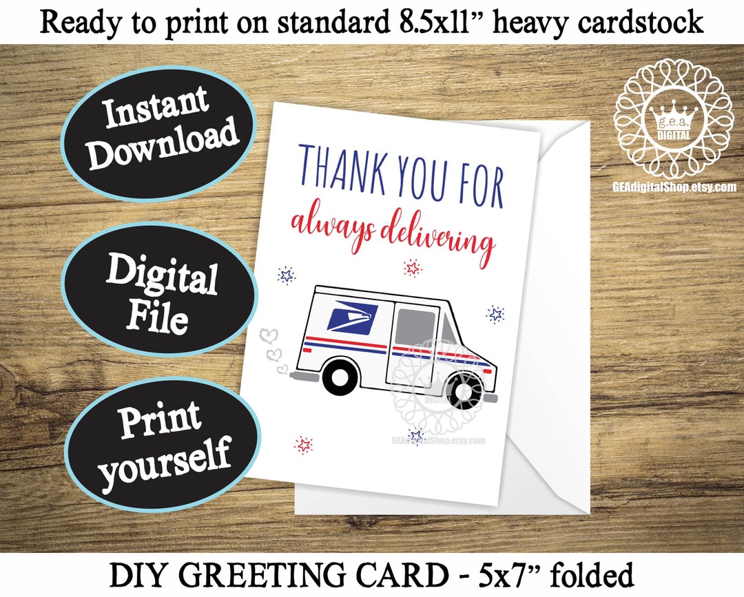 Thank You Mail Carrier Greeting - Il 1080xN.6500410843 Bnyv 