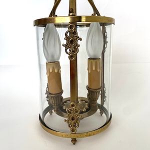 JJ Ghidini Antique Italian bronze vestibule lantern, Antique pendant lighting, Italian hall lantern, Vintage lighting