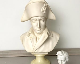 Napoleon-Büste, signiert A. Giannelli – Italienische Alabasterskulptur – Vintage-Empire-Klassik