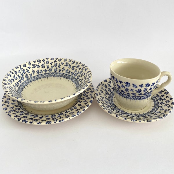 Set à déjeuner en porcelaine anglaise  EIT ENGLAND, Porcelaine en terre de fer style Johnson Brothers Ironstone