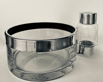 Magnificent silver-plated condiment bowl from the FLEURON Paris/CHRISTOFLE silversmiths of the 50s, Fleuron France