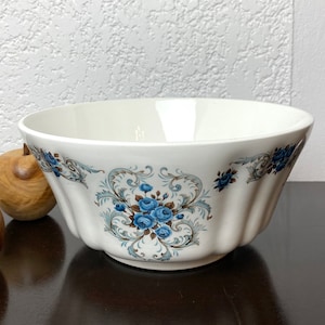Oval serving dish, ORCHIS Moulin des Loups, Vintage French earthenware serving dish with decoration