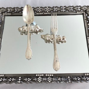 CHRISTOFLE Set of silver plated cutlery, Model MARLY, French luxury silverware, Cutlery for entremets, Cutlery for desserts