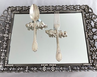 CHRISTOFLE Set of silver plated cutlery, Model MARLY, French luxury silverware, Cutlery for entremets, Cutlery for desserts