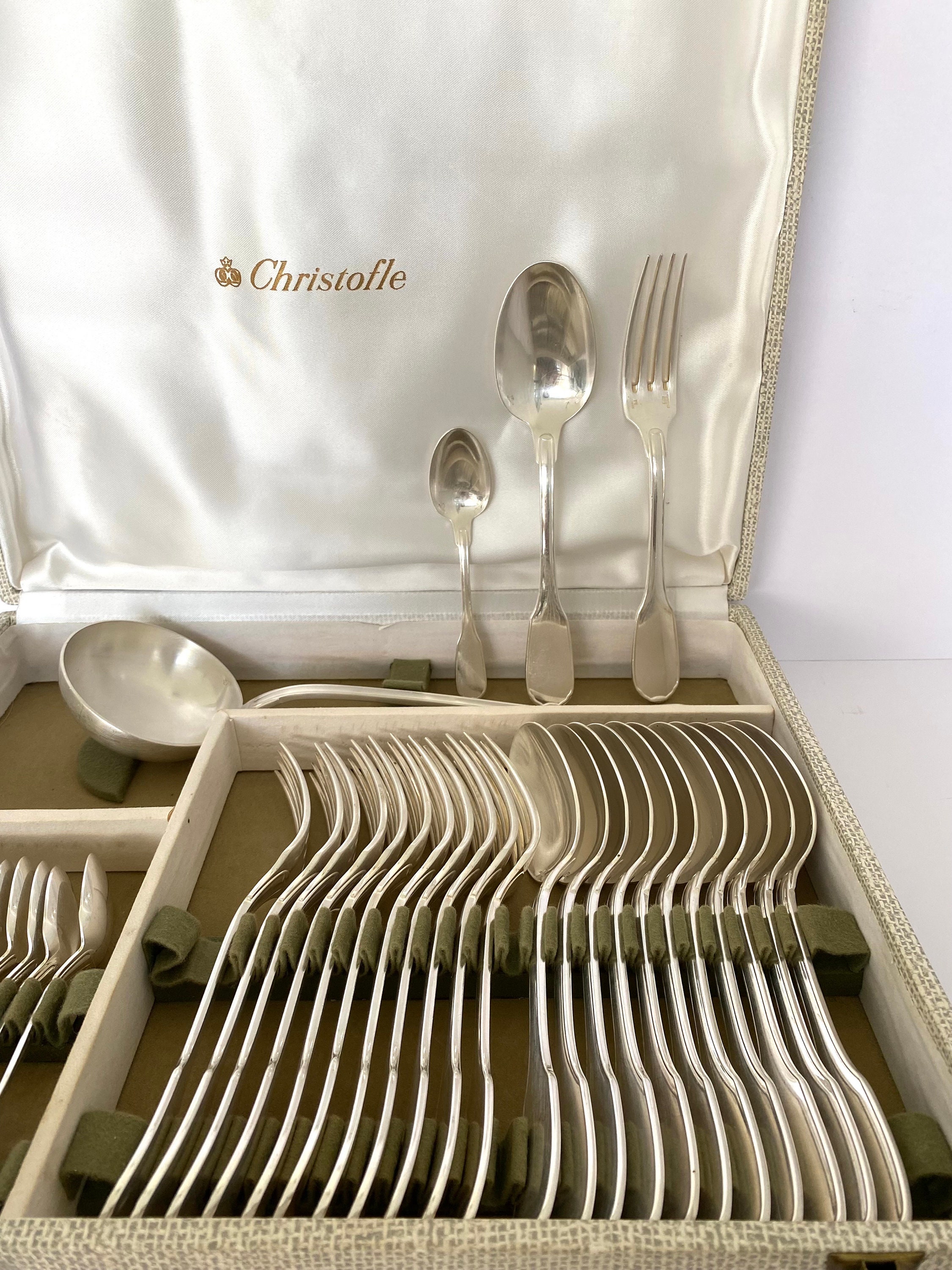 48-Piece Silver-Plated Flatware Set with Chest Malmaison