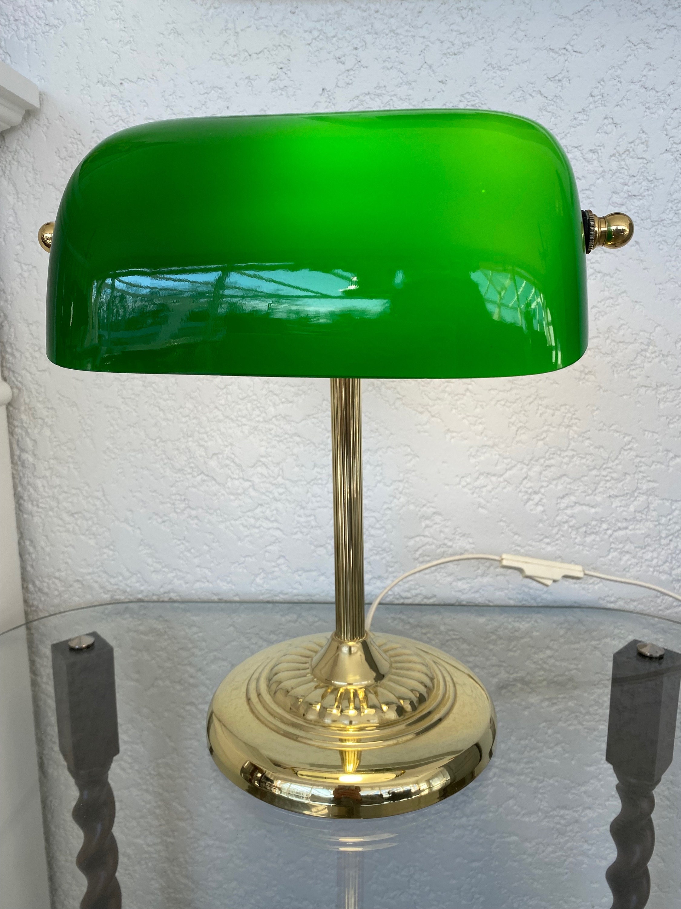 Pack] Lampe de table LED RGB nostalgie lampe de banquier en laiton