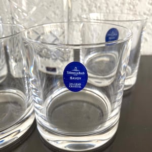 VILLEROY&BOCH Heavy crystal whisky/water glass 24%, Model SAVOY, Vintage French crystal glass