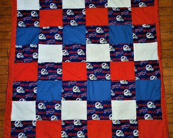 Buffalo Bills Quilted Patchwork Blanket