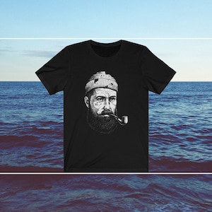 The Sailor Nautical T-Shirt, Unisex Cotton T-Shirt Perfect Fit For Men And Women, Unique Nautical Aesthetic T-Shirt In All Sizes In Black