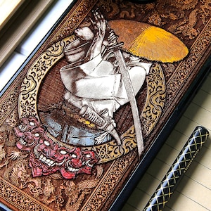 Ronin - Phone case wood laser engraved for iPhone 15, 14, 13, 12, 11, XS, X and Samsung S23, S22, S21, S20
