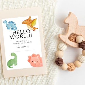 Jalons imprimables pour bébé dinosaure | Jalon mensuel dinosaure | Cartes bébé étape importante | Cadeau baby shower | Cartes Jalon Dinosaure