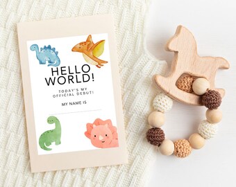Dinosaur Baby Milestone Cards | Monthly Photo Props (PDF Pattern)