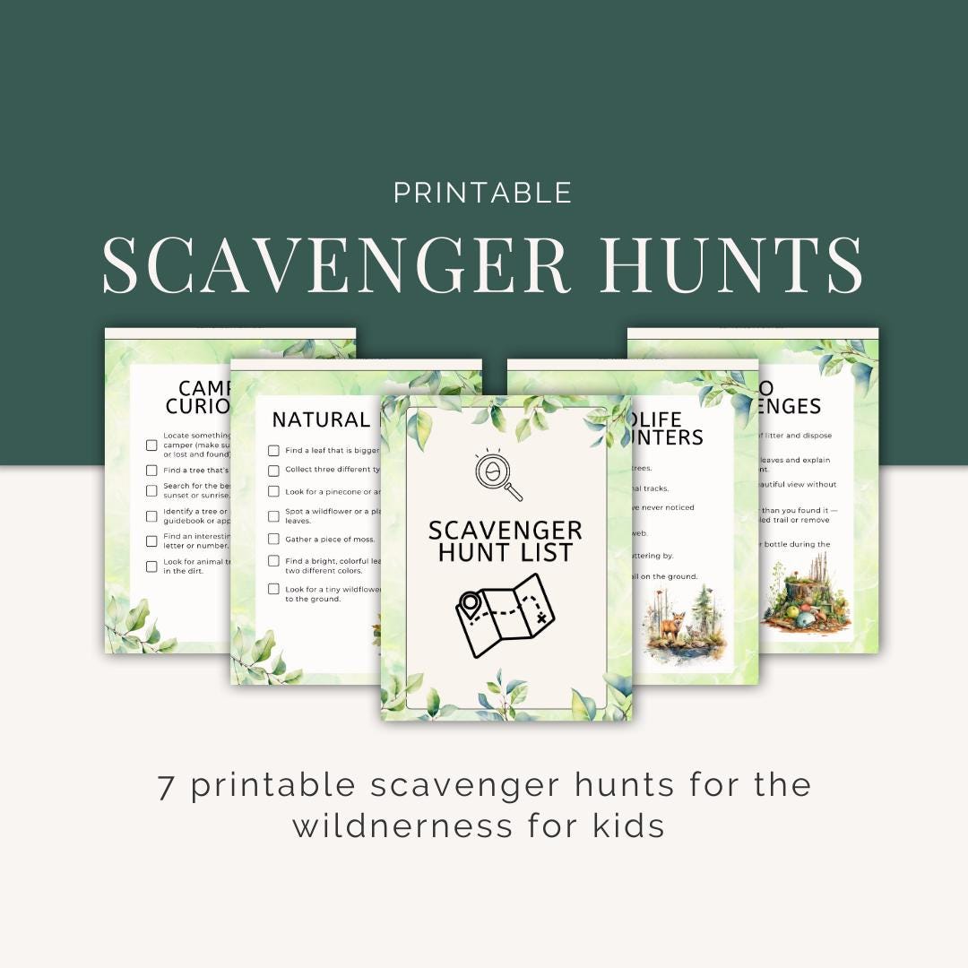 Wildlife Scavenger Hunt for Kids: 7 Printable Outdoor Games (PDF) - Etsy