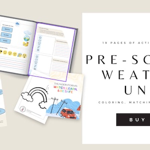 Apprentissage préscolaire | Imprimables pour l'école à la maison | Étude de l'unité météorologique | Études de l'unité d'enseignement à domicile | Activités préscolaires | Impressions météo