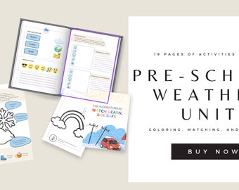 Preschool Weather Unit | Learning Activities, Coloring Pages (PDF)