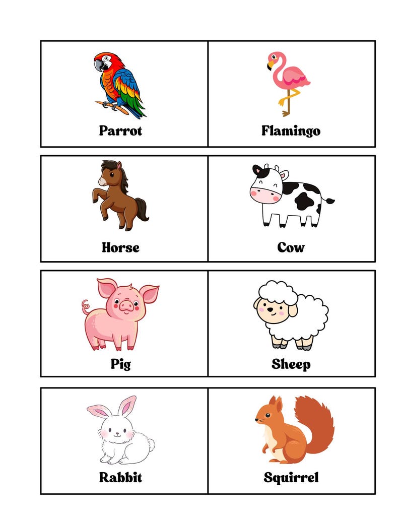Animal Bingo, 30 Printable Bingo Cards, Kids Party Game, Fun ...