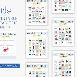 Kids Road Trip Bingo: Set of 10 Printable Travel Games (PDF)